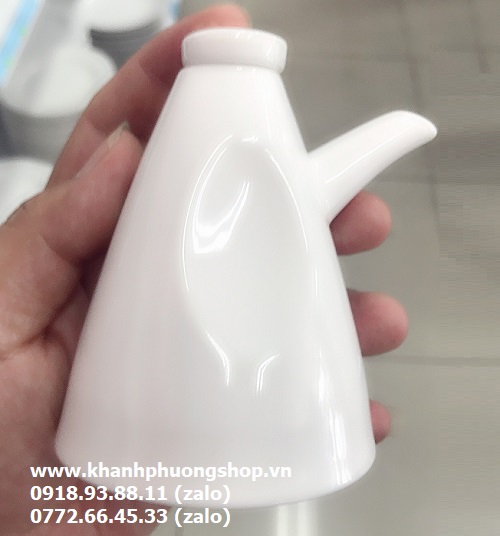 bình đựng nước chấm sứ Minh Long - bình đựng nước chấm bằng sứ