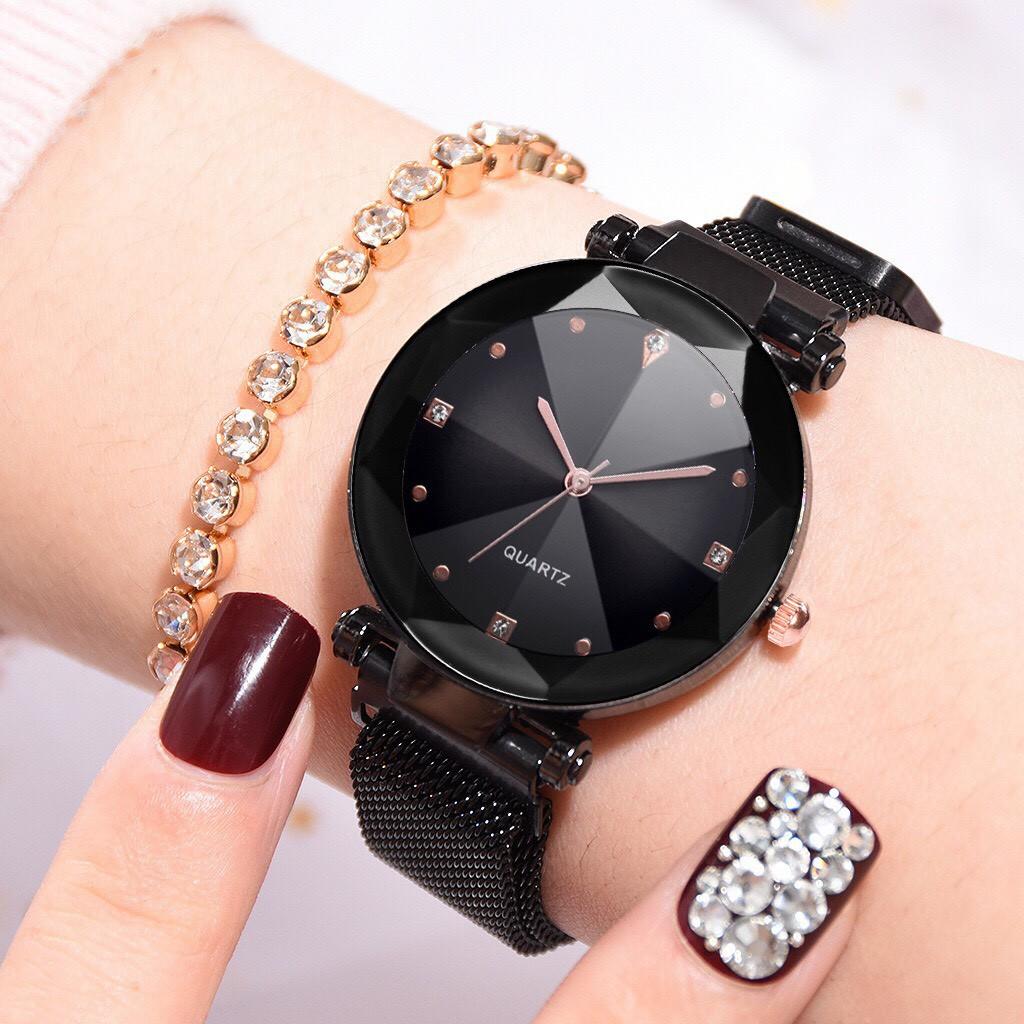 Đồng hồ thời trang nữ dây lưới nam châm  Ulzzang