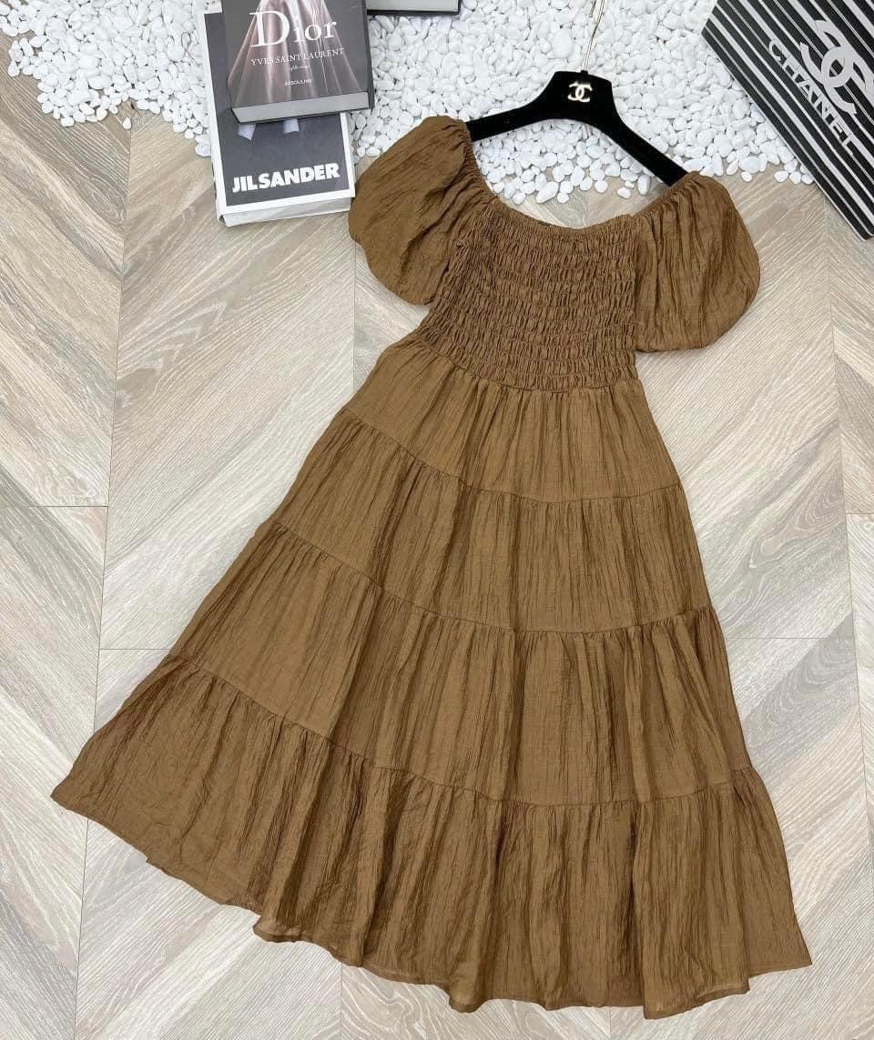 Đầm trễ vai tay maxi phồng đính cườm đầm dự tiệc sang chảnh phong cách sexy GB948934