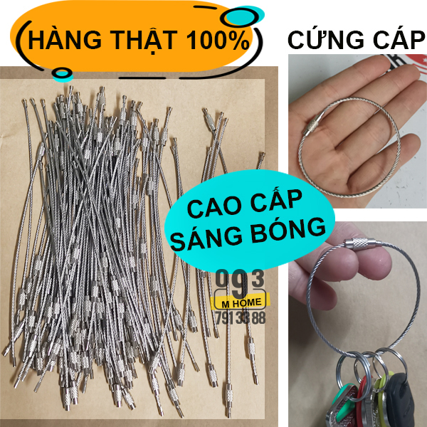 Dây Móc Cáp Thép Dây Treo Vật Dụng Móc Chìa Khóa Móc Đa Năng Móc Cáp