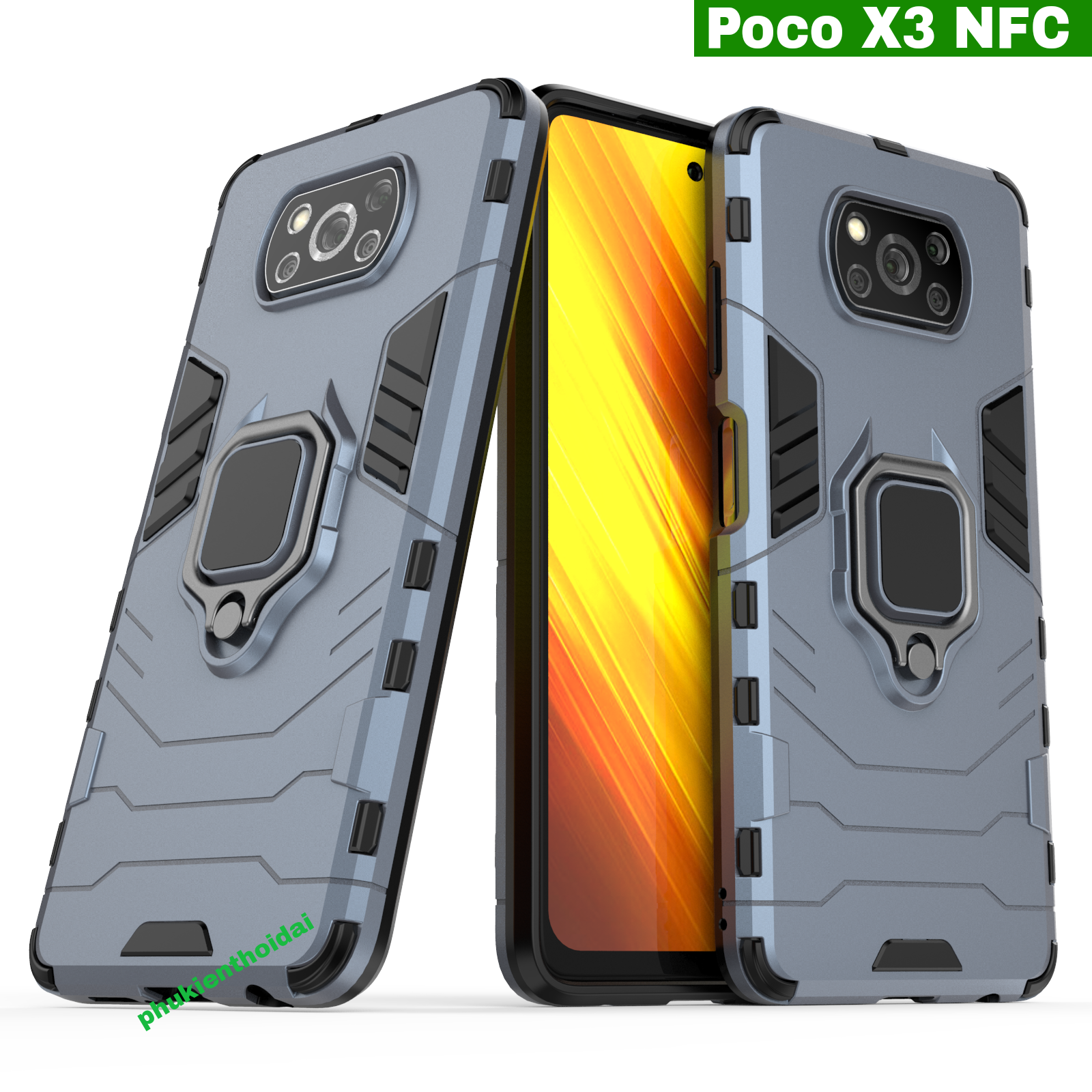 Ốp lưng Poco X3 NFC / Poco X3 Pro dùng chung Iron Man Iring chống sốc cao cấp
