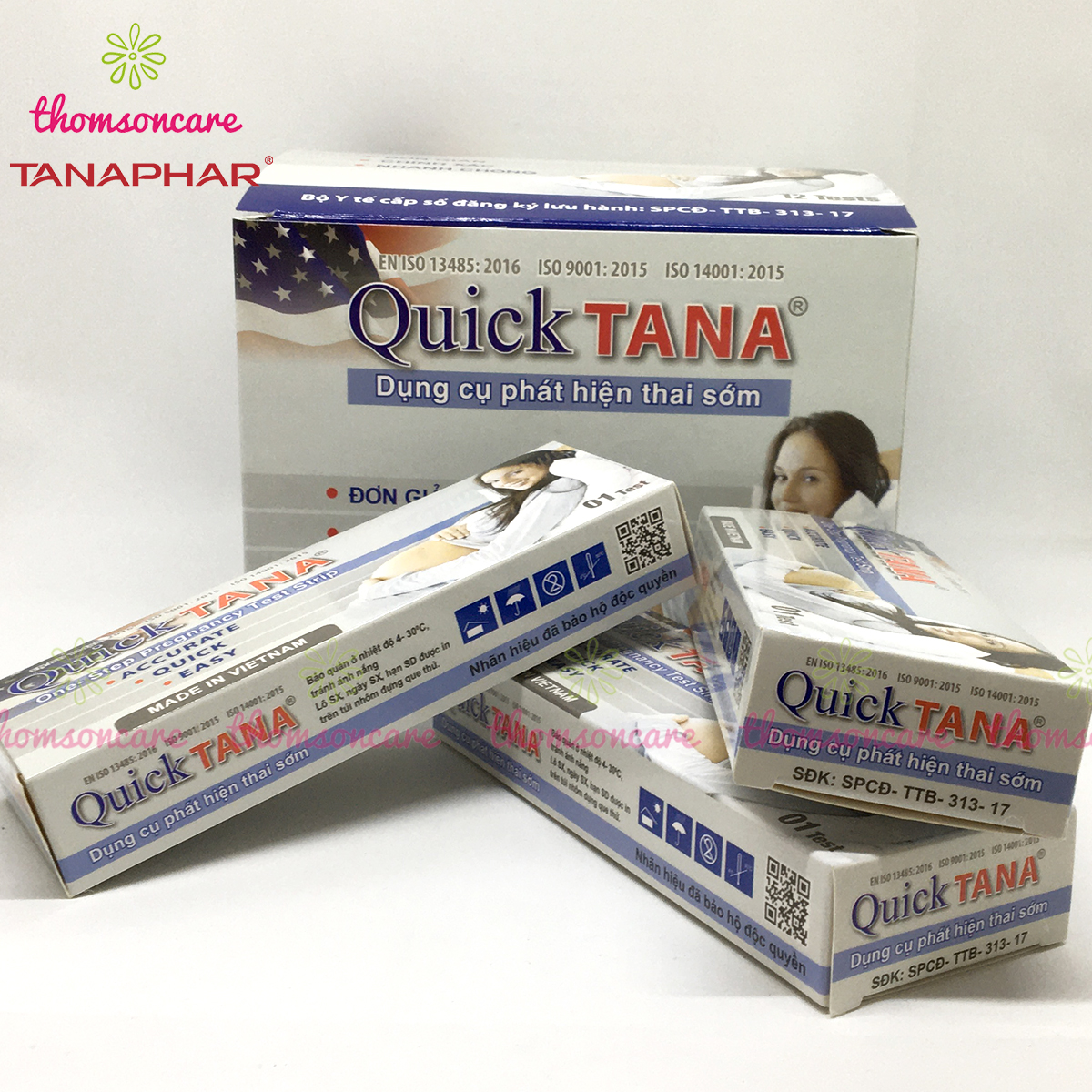 [CHE TÊN] Combo 5 Que thử thai Quicktana - test thai nhanh Quick Tana