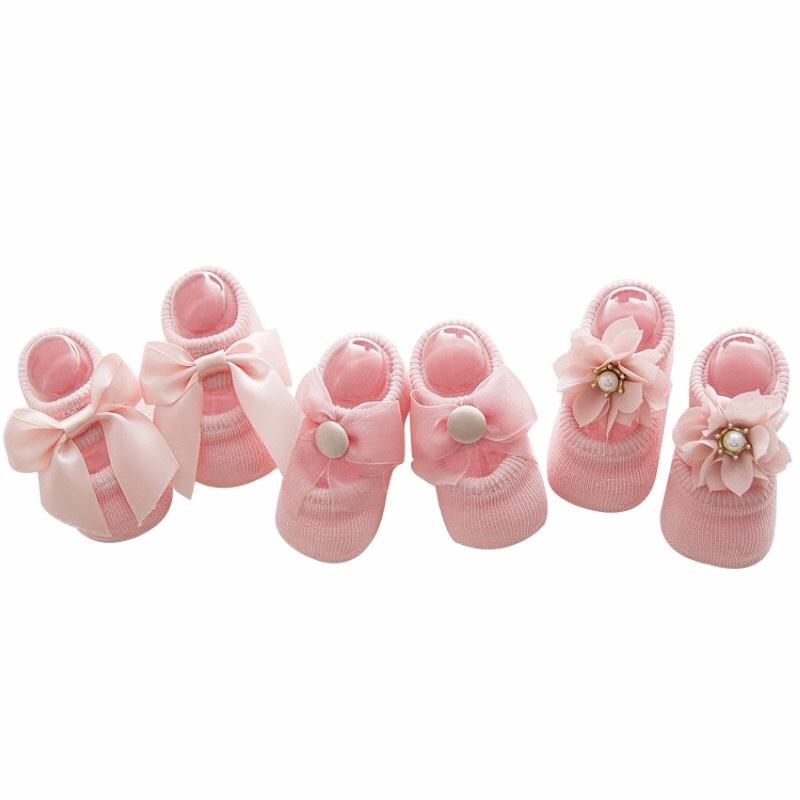 Set 3 đôi Tất hài Hàn Quốc cho bé 0-18m