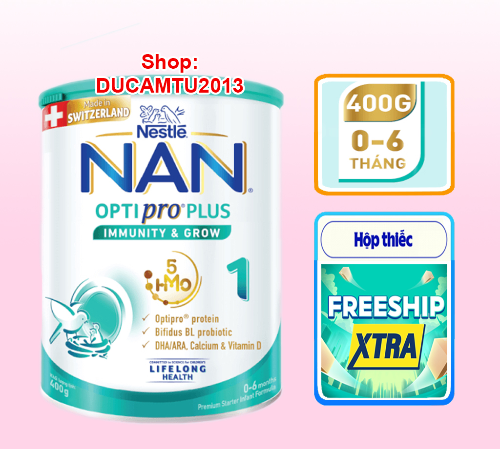 Sữa bột Nan Pro 1 - hộp 400g  HSD 8 2024