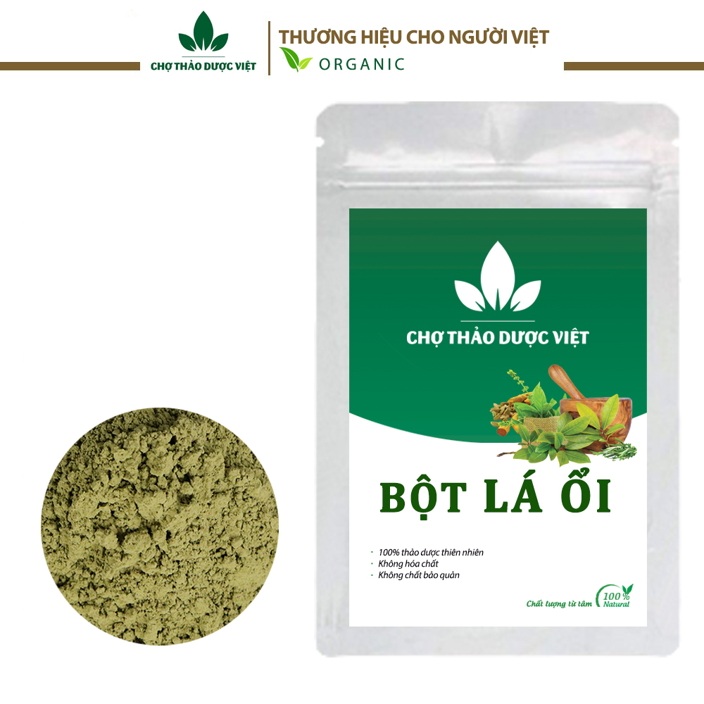 Bột lá ổi nguyên chất 100g ( Bột ổi khô hỗ trợ giữ dáng eo thon, thanh lọc, detox cơ thể