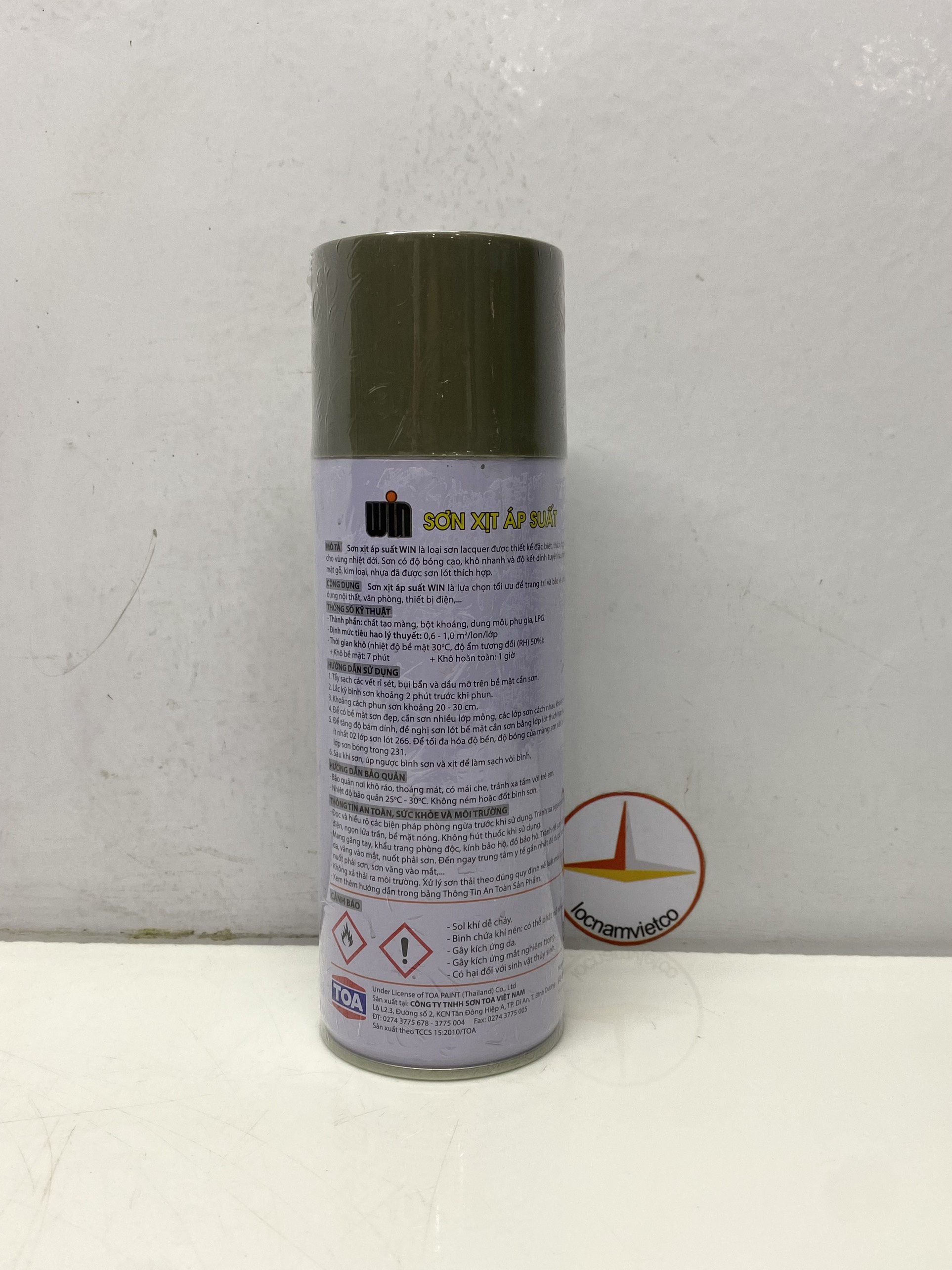 Sơn phun, sơn xịt Win màu xám sáng 221 400ml