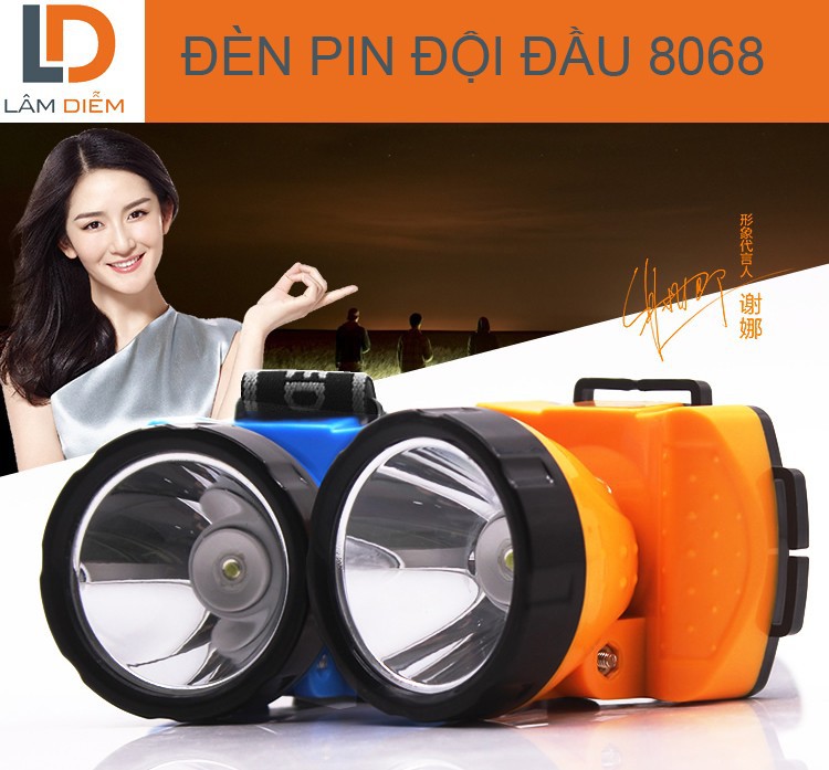 Đèn pin đội đầu sử dụng 3 pin rời AA 8068-6788