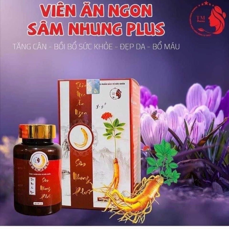 Viên ăn ngon Sâm Nhung Plus + tặng ly