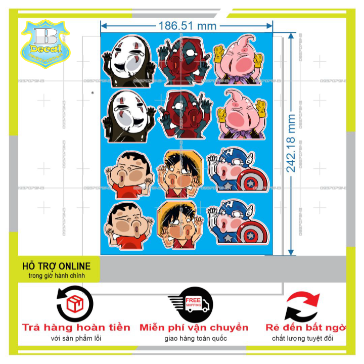 Logo sticker dán xe máy m62