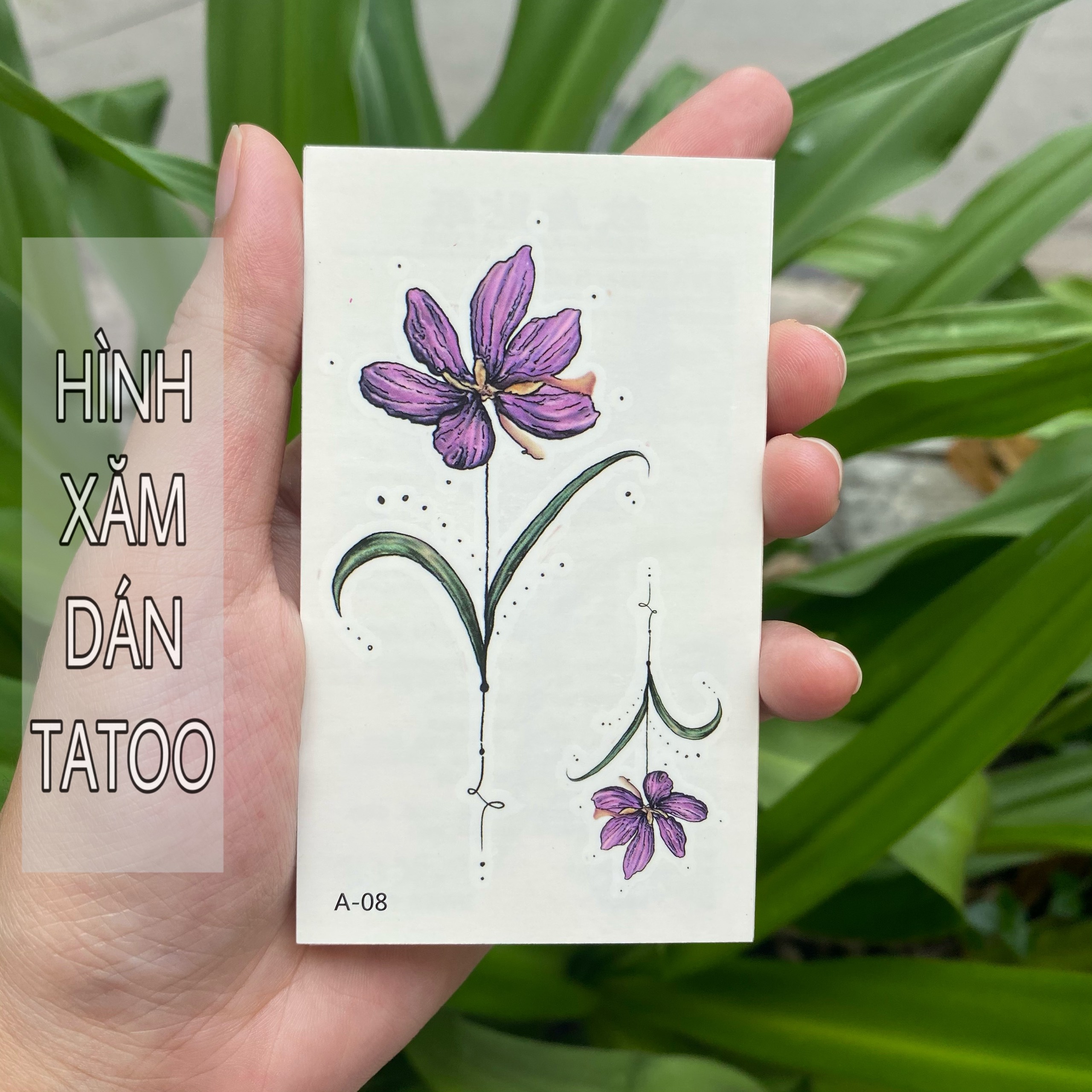 Hình xăm dán tatoo tạm thời lên hình ngay BST hoa màu sắc xinh đẹp size mini 10x6cm, không chống nước, đọc kỹ mô tả