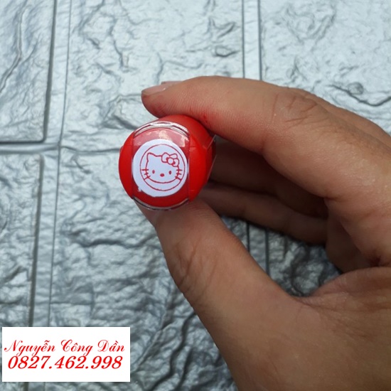 Con dấu tích điểm mini 9mm chuyên đóng lên thẻ tích điểm có cán màng mờ
