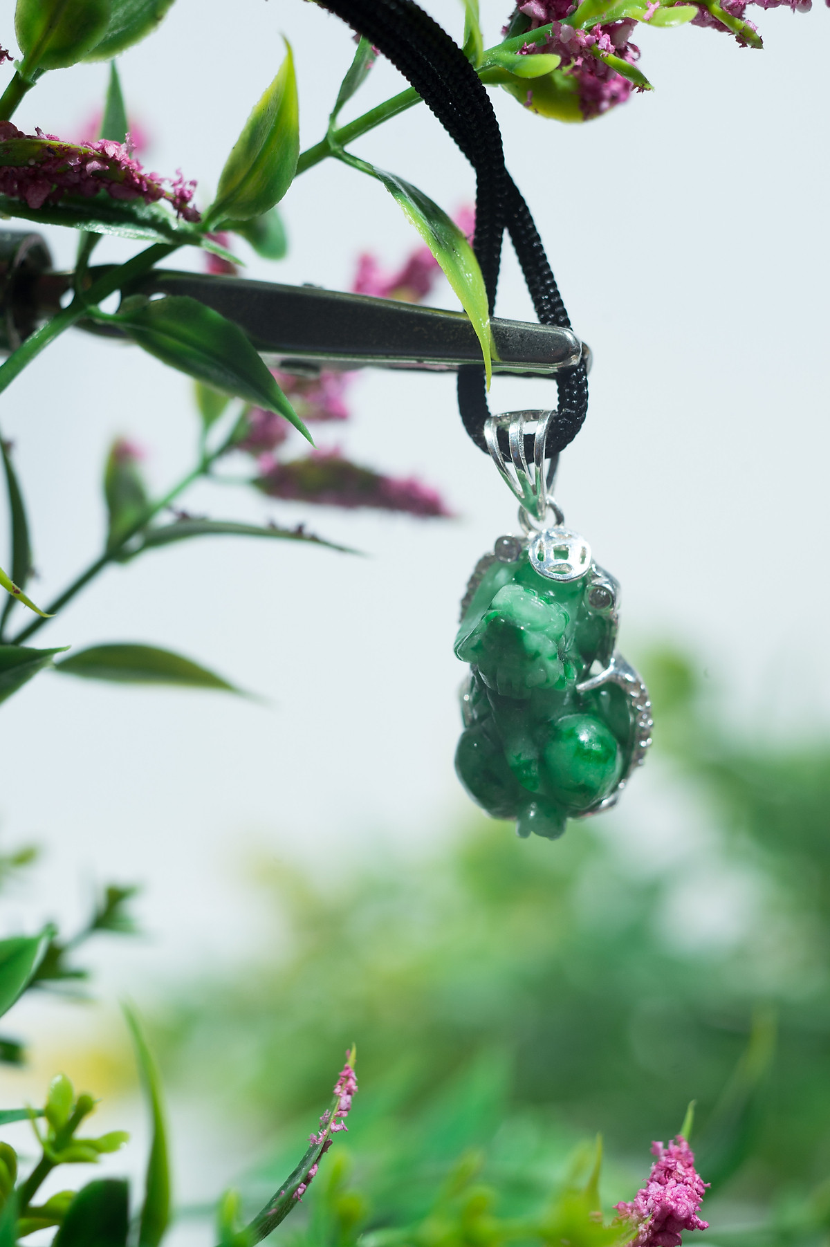Dây Bạc TỲ HƯU NGỌC CẨM THẠCH-TNCN007
