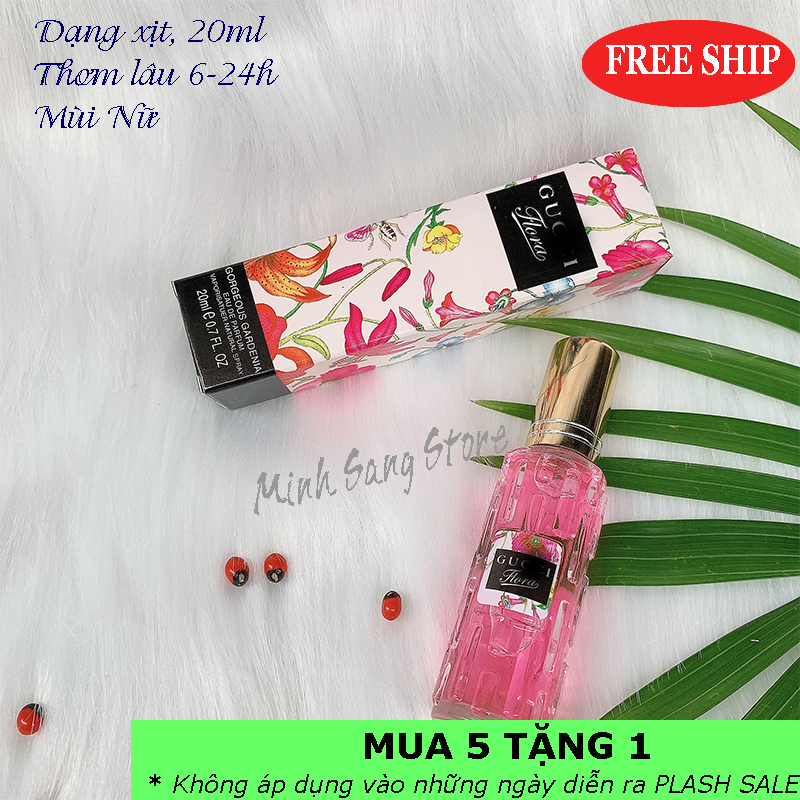 [HCM]COMBO 3 NƯỚC HOA NỮ GUCI FLORA MINI 20ML LƯU 6-12H