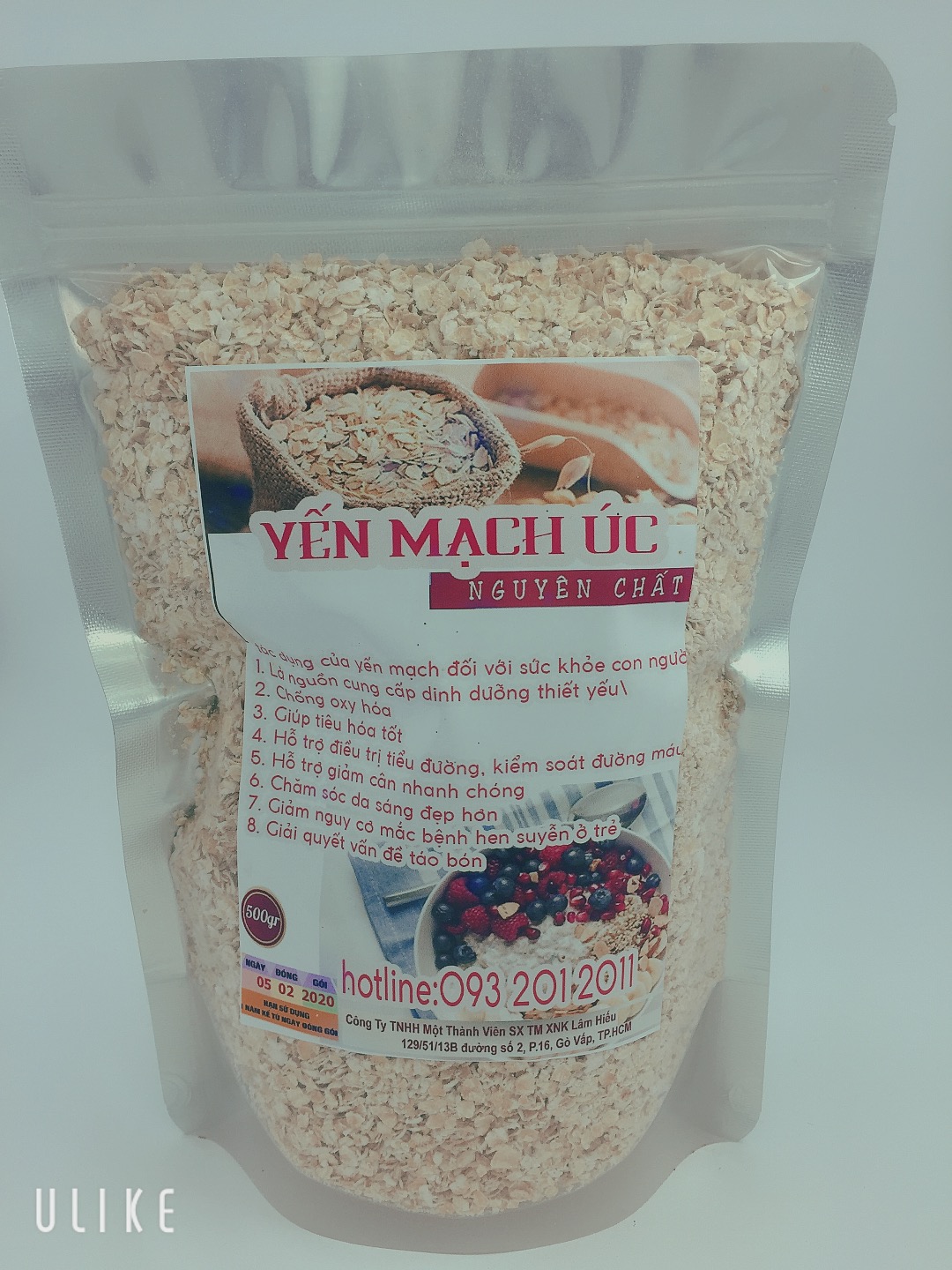 [HCM]Combo  0.5kg yến mạch úc