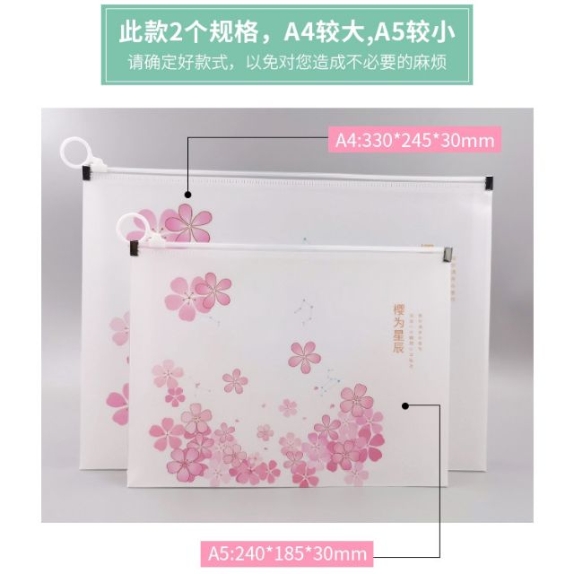 Túi Đựng Giấy Kiểm Tra Khoá Zip A4/ A5