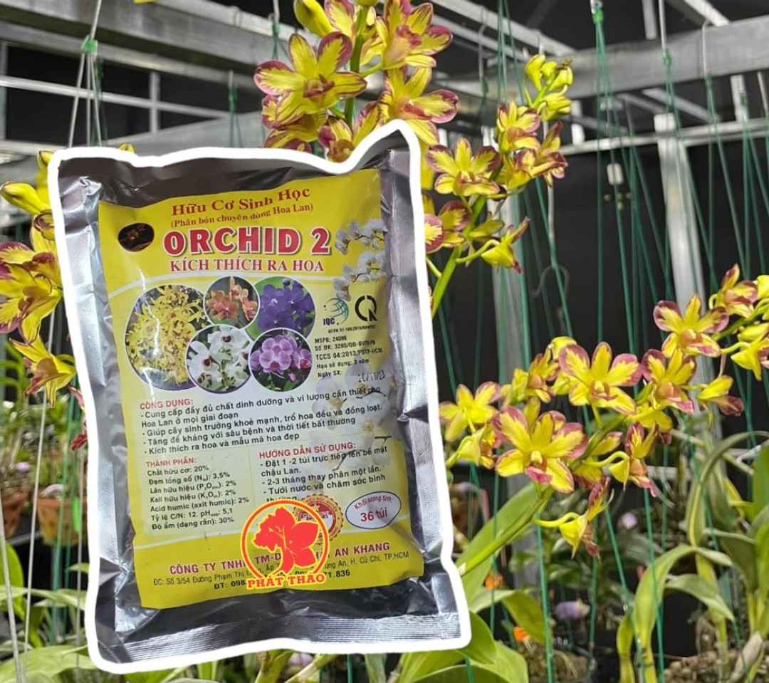 Phân hữu cơ cho hoa lan orchid 2 - 500gr/gói giai đoạn kích ra hoa 36túi
