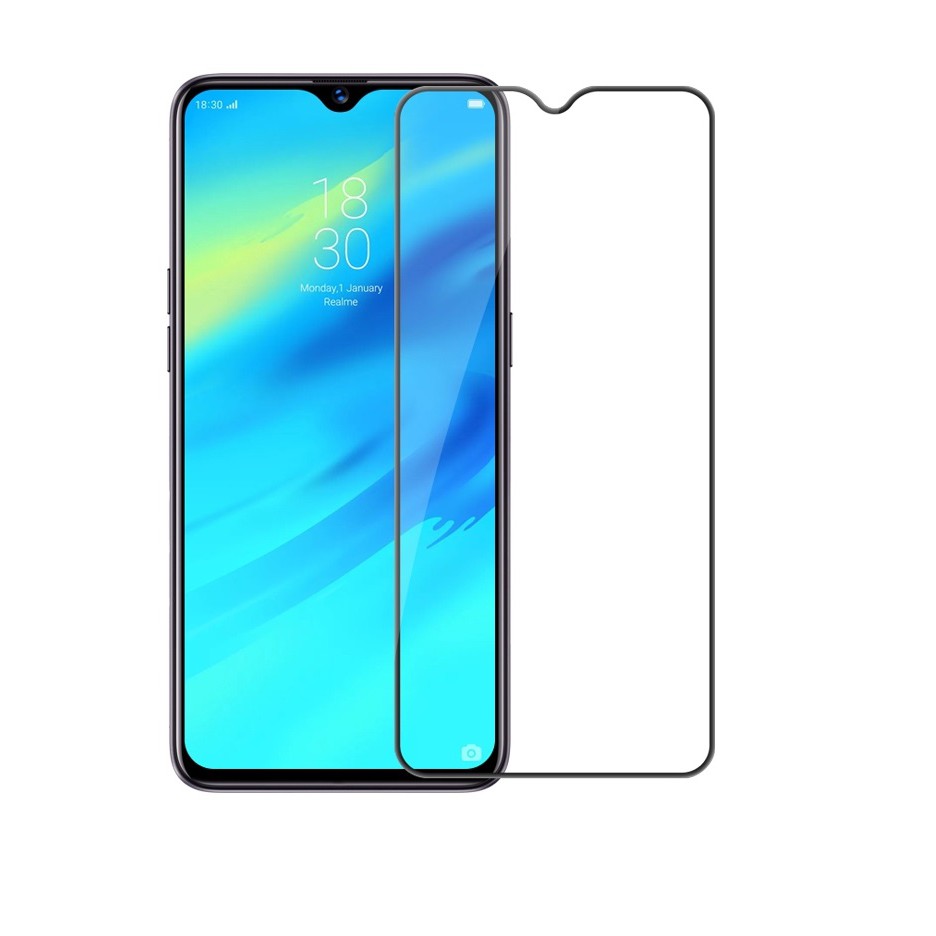 Kính cường lực full màn cho Oppo Realme X2 (đen)