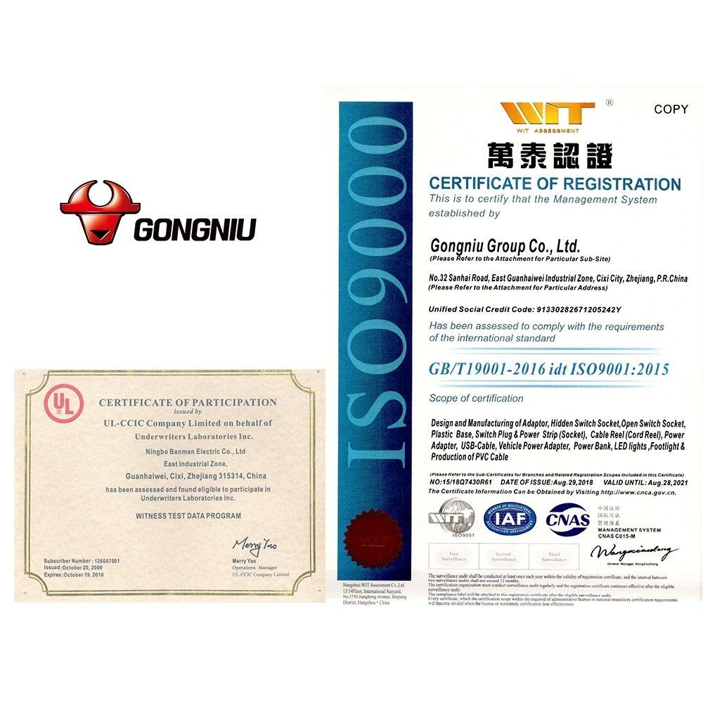 [HCM]Ổ cắm điện Gongniu 3m (4 ổ 2 + 1 công tắc)
