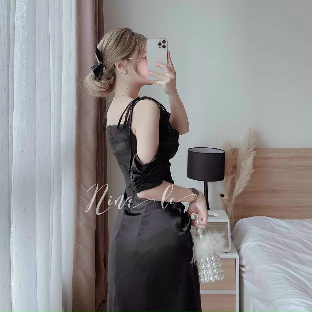 Đầm Xòe Cổ Đổ sang trọng quý phái