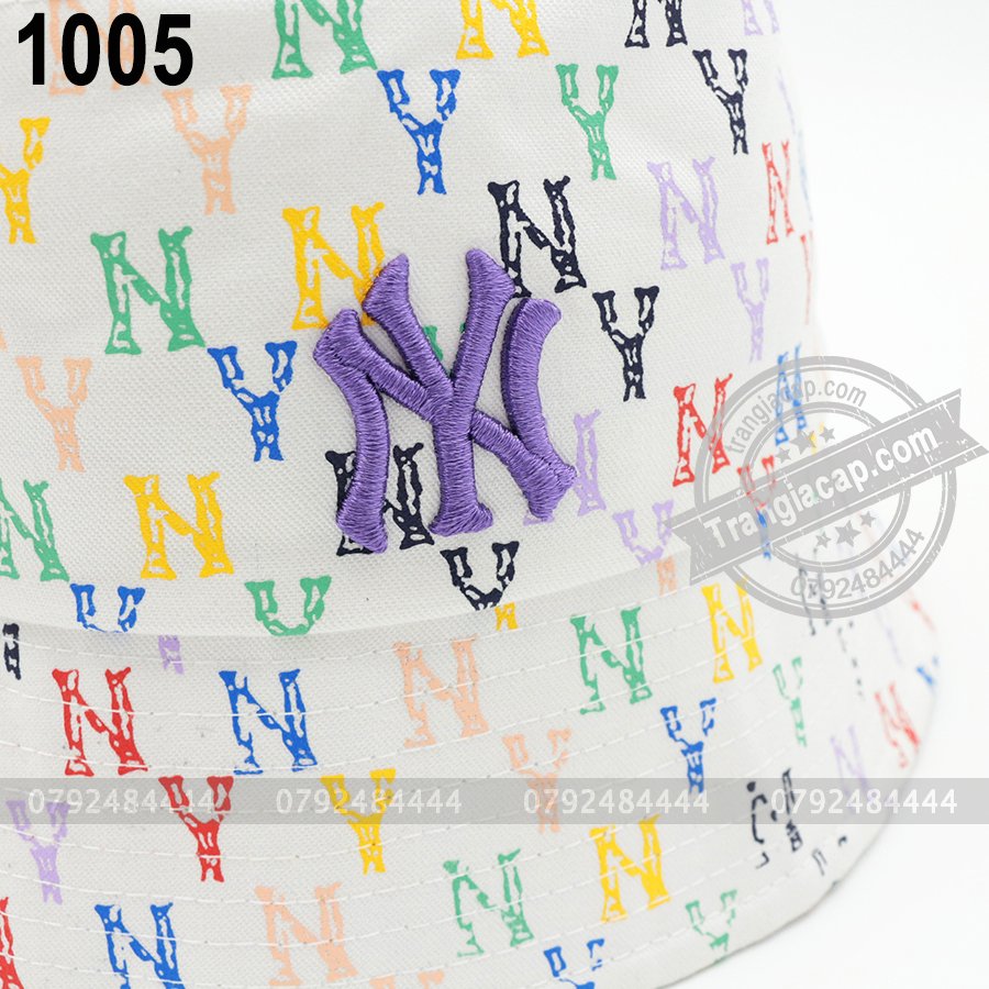 Nón bucket MLB Monogram NY sắc màu