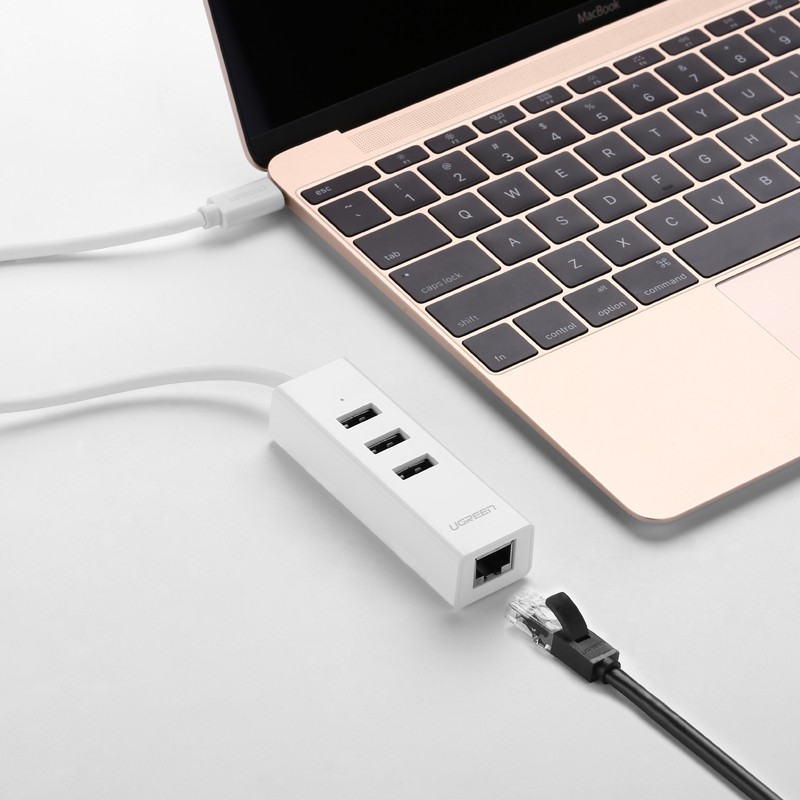 Cáp Chuyển Đổi Usb Type C Sang Lan + Hub Usb Ugreen 20792 - Usb To Lan Chuẩn C