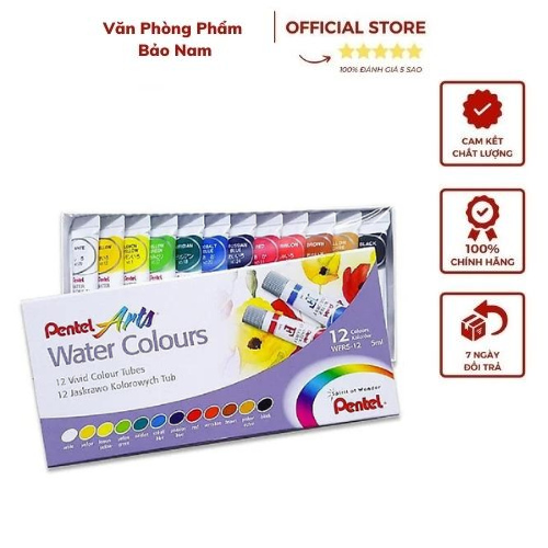 Màu nước 12 màu pentel wfrs-12