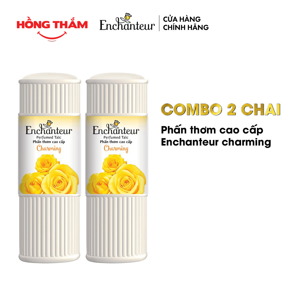 [Combo 2 chai] Phấn thơm cao cấp Enchanteur charming 50g*2 (hongthamshop.com)- PT90