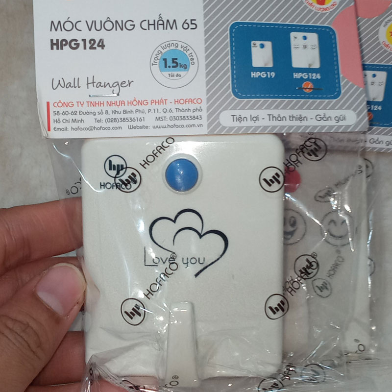 Móc dán tường chấm tròn siêu dính (cái)