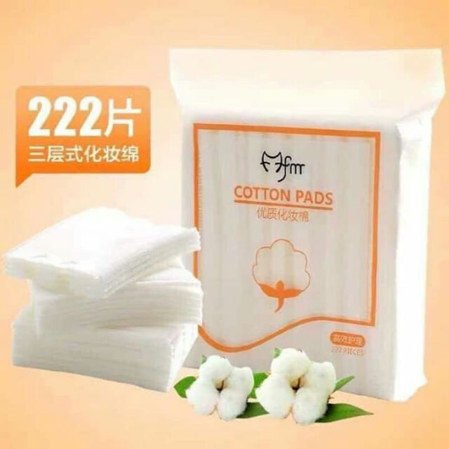 Bông tẩy trang cotton pads 3 lớp túi 222 miếng hàng nội địa trung siêu mịn