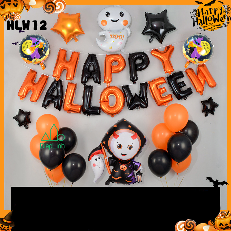 Set bóng trang trí Happy Halloween