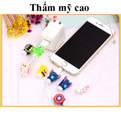Nút gắn bảo vệ đầu cáp sạc hình thú