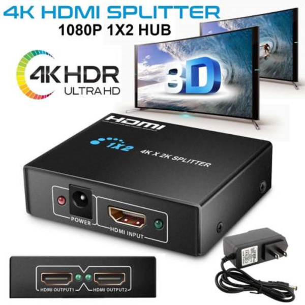 Bộ chia HDMI  4K 1080P 1 ra 2 khả năng khuếch đại tín hiệu đảm bảo kết nối ổn định truyền tải tin hiệu tốt trong khoảng cách 15m