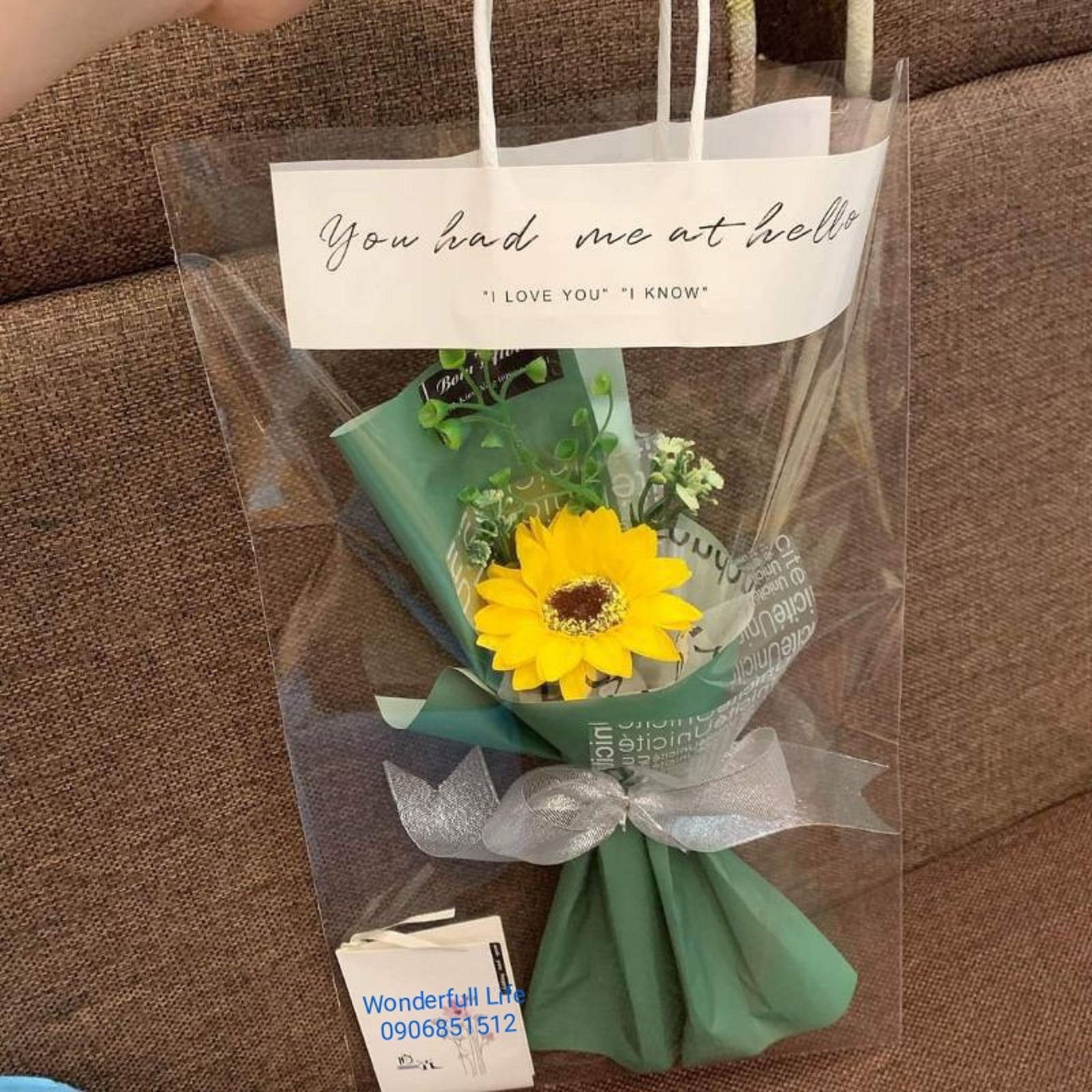 Hoa hướng dương sáp thơm bó 1 bông xinh xắn