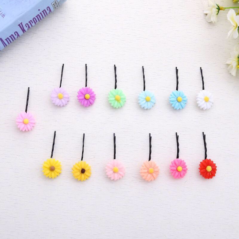 [HCM][Set 10 Dây Thun Cột Tóc Kẹp Tóc Hoa Cúc Đẹp Dễ Thương