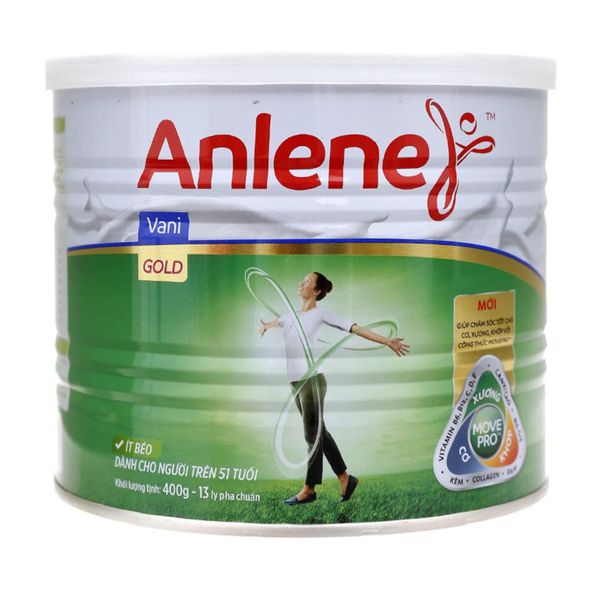 Sữa bột Anlene gold Movepro Hương Vani lon 400g ( trên 40 tuổi)