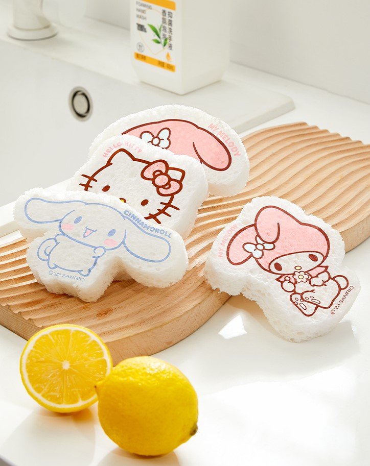 🌸MIẾNG XỐP RỬA CHÉN HELLO KITTY CHÍNH HÃNG SANRIO