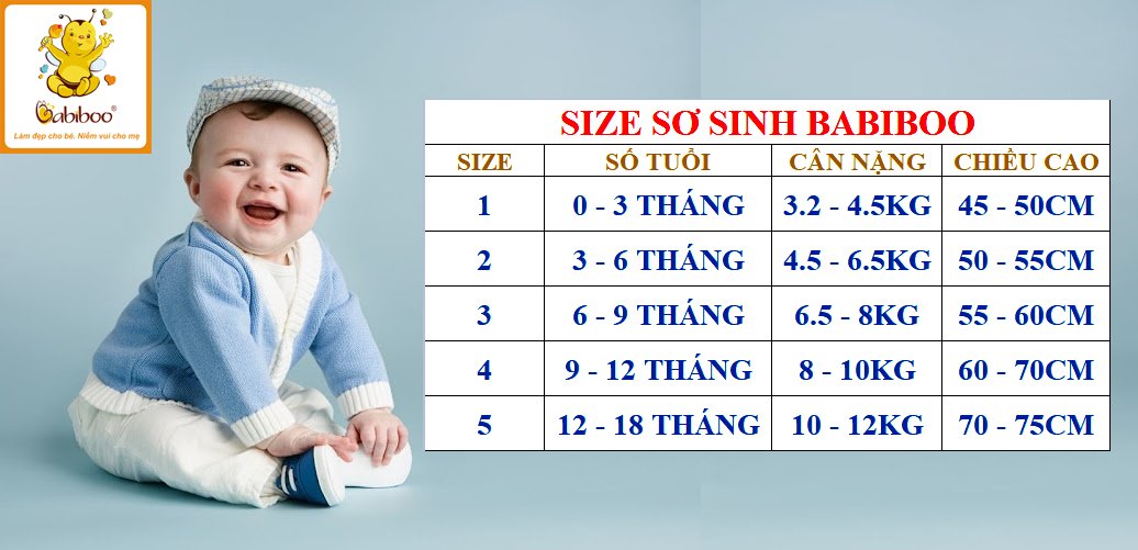 Quần sơ sinh dài chấm bi BABIBOO BB48