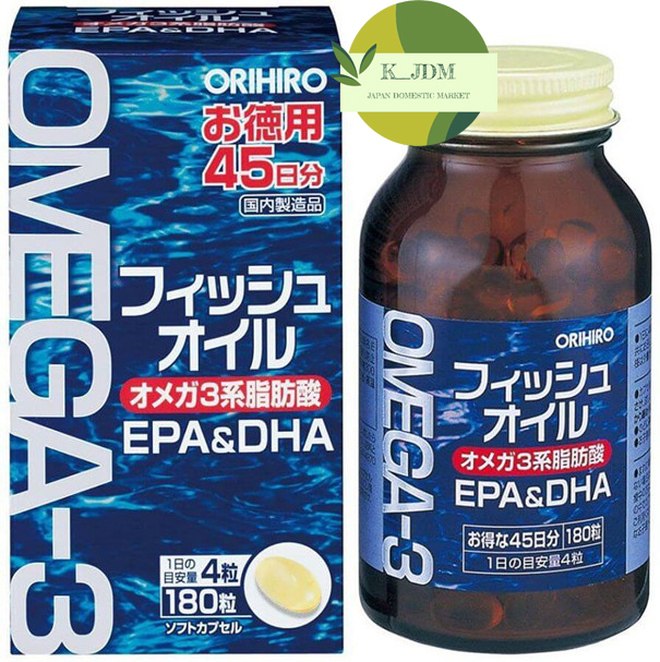 Dầu Cá OMEGA 3 ORIHIRO Nhật Bản 180 Viên