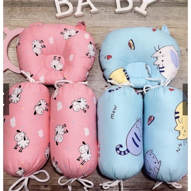 bộ chẹn bông chèn đa năng kèm gối cotton cho bé