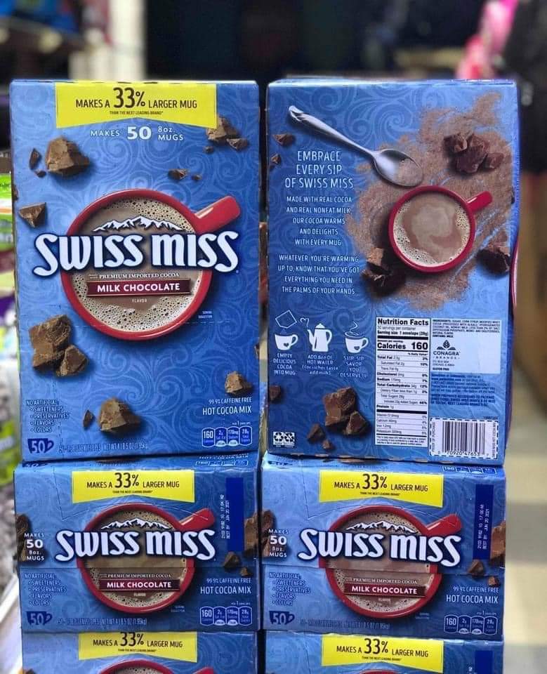 Bột cacao SWISS MISS 1.95kg hộp 50 gói