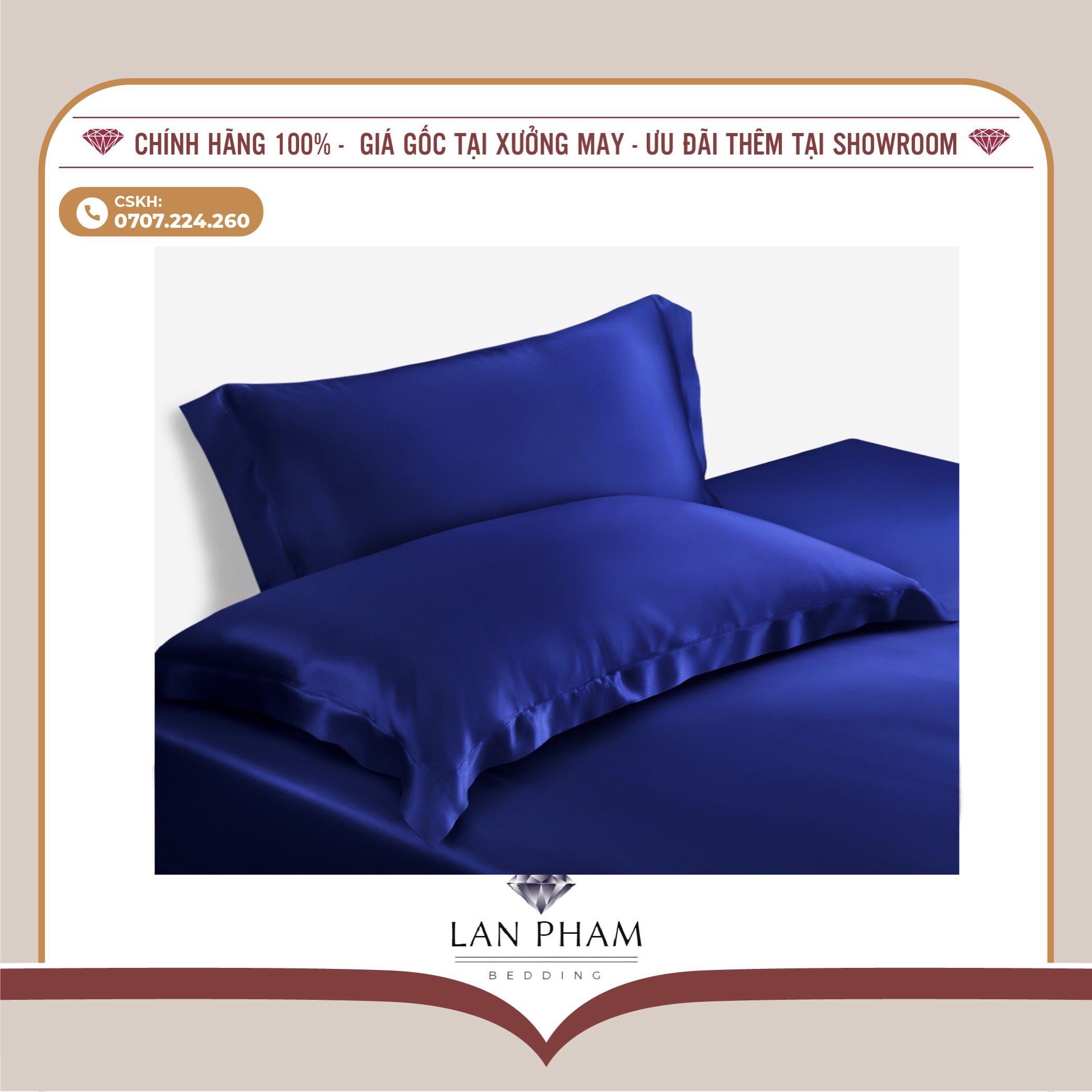 GA - DRAP GIƯỜNG LẺ PHI LỤA XANH BIỂN LAN BEDDING