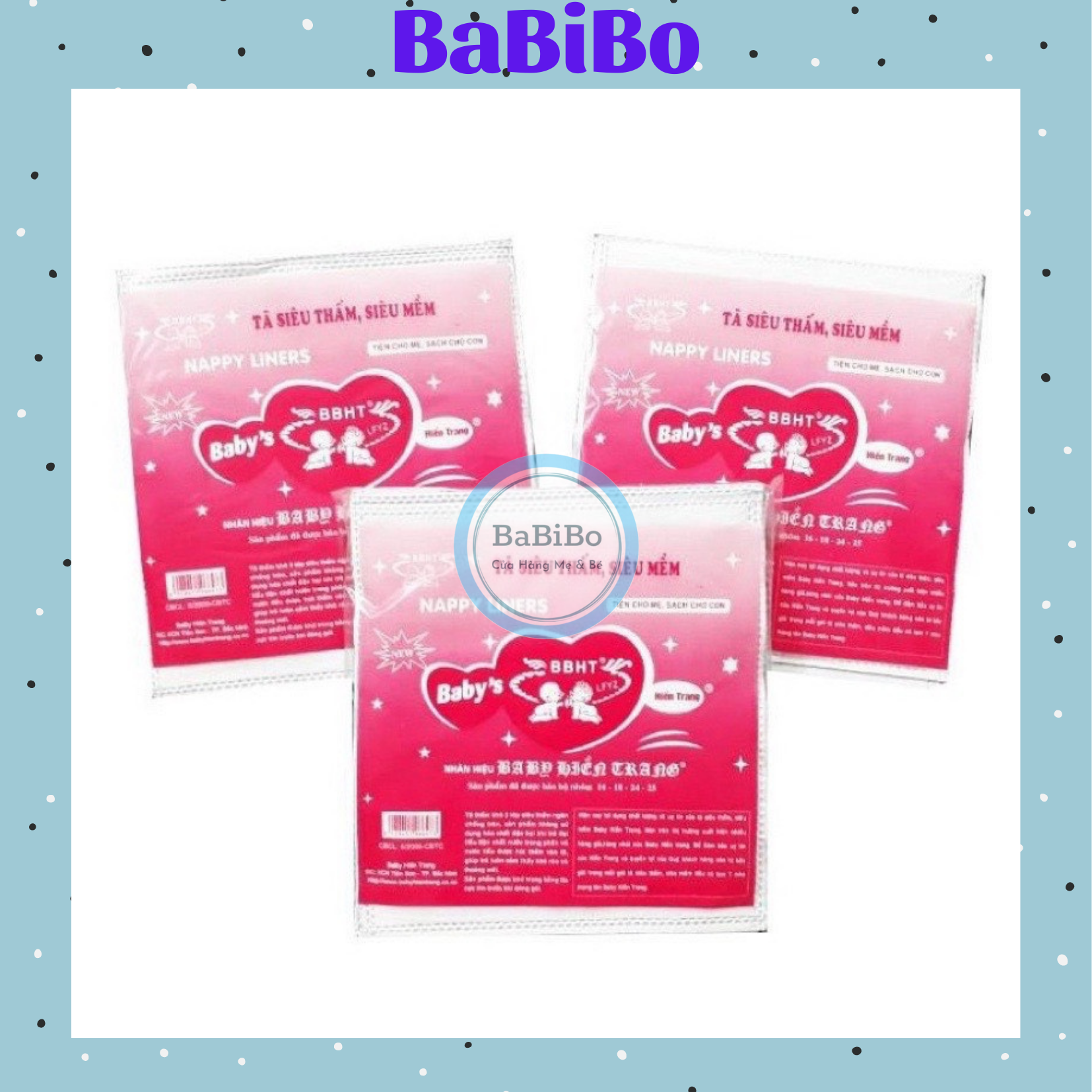 Miếng lót phân su tím Hiền Trang cho bé sơ sinh ( Giấy lót phân su) - Babibo