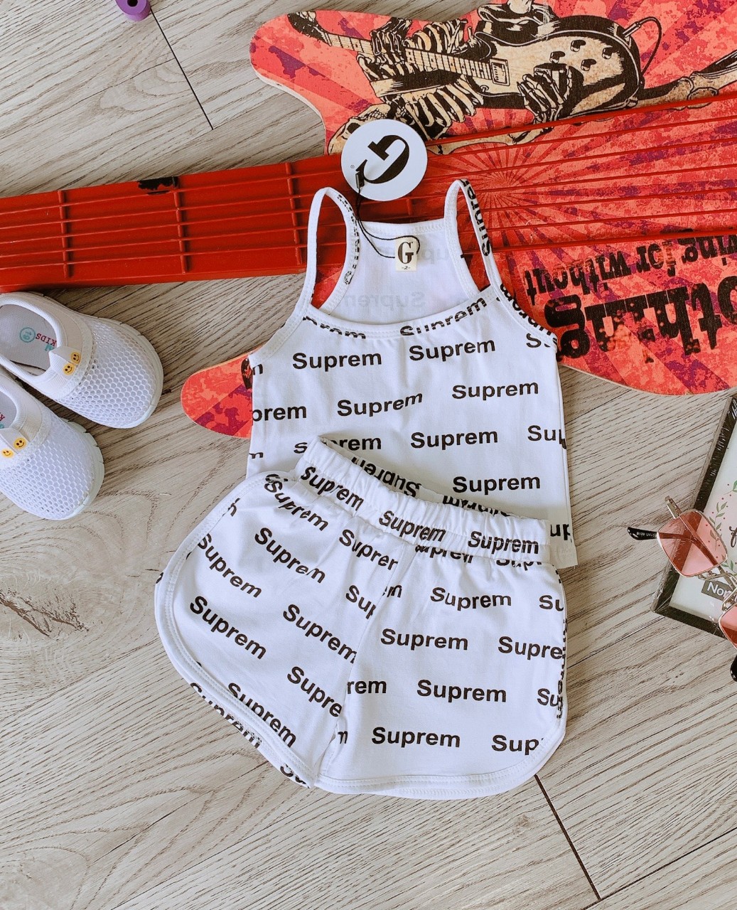 [Hoàn Tiền 6%] Lyvyshop - (Cotton SG chính phẩm) Bộ hai dây siêu dễ thương cho bé 07-22kg