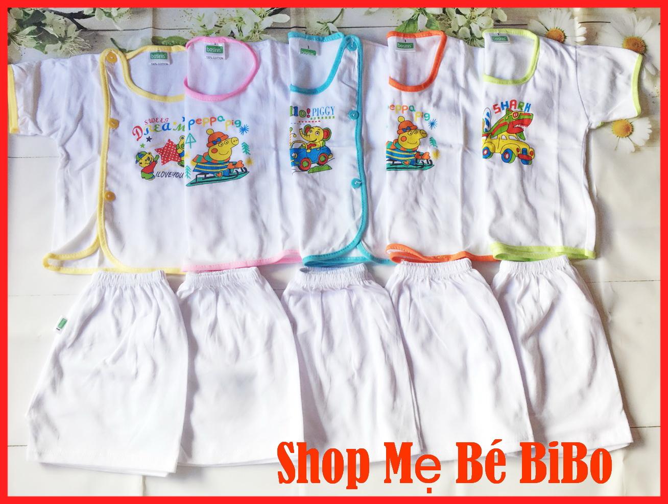 [HCM]5 BỘ TAY NGẮN MẶC NHÀ CHO BÉ (0-1 TUỔI)