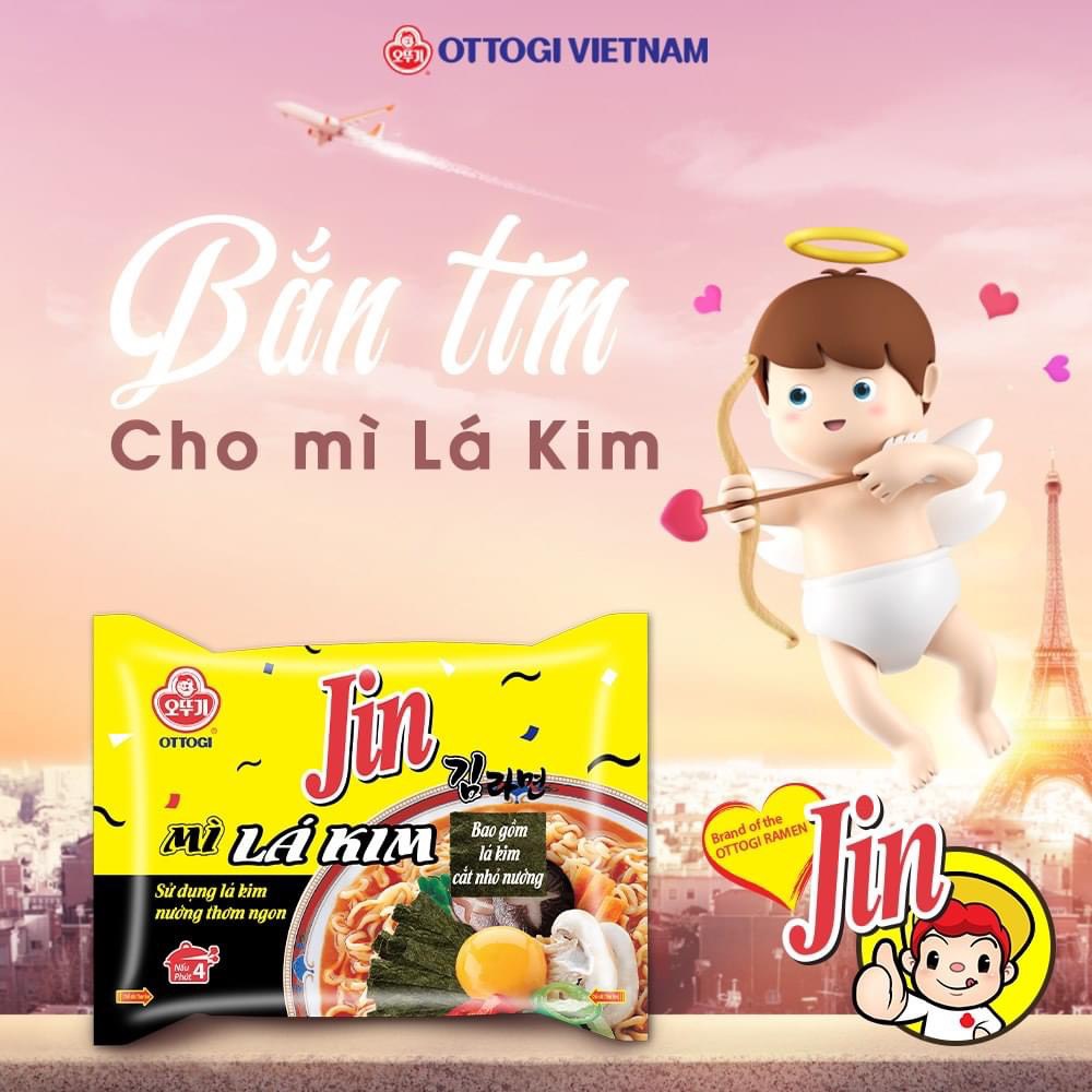 1 Thùng 20 gói - Mì Lá Kim OTTOGI 122g