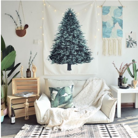 Tranh vải treo tường hình cây thông -may.decor-
