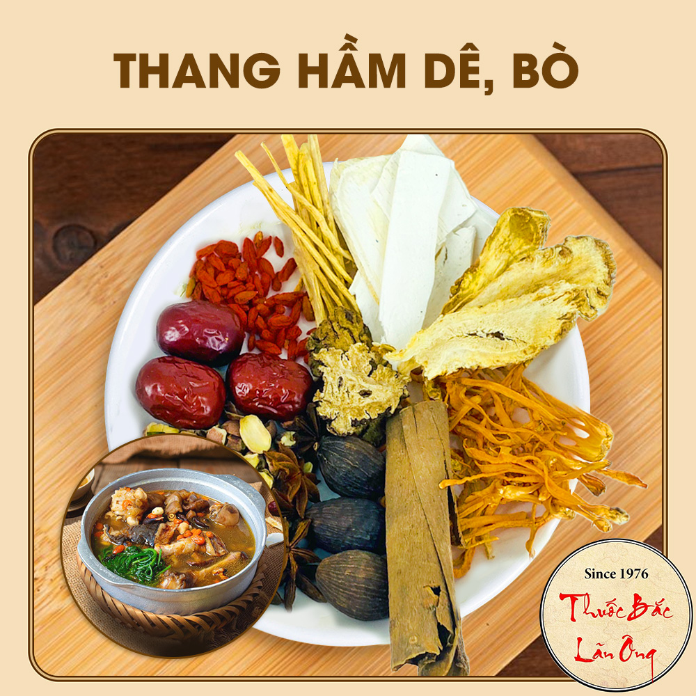 Thang hầm thịt dê, bò (Hút chân không + Công thức chuẩn) - Gói gia vị hầm đuôi bò, ngọc dương