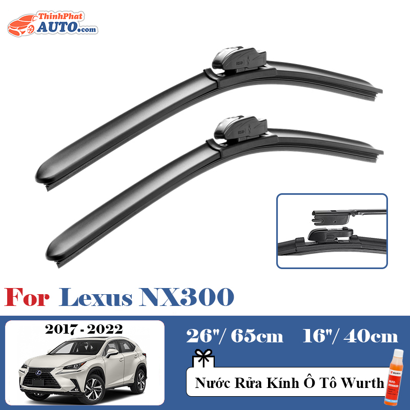 Gạt Mưa Xe Lexus NX300 (2017 - 2022) Silicone (BH 12 tháng)