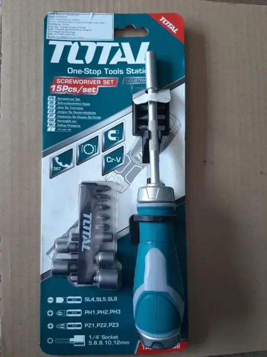 Bộ tua vít 15 đầu Total TACSD30156