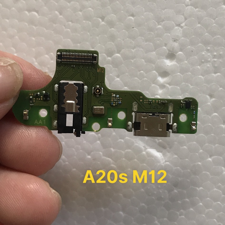 Bo sạc /cụm chân sạc samsung a20s m12 14